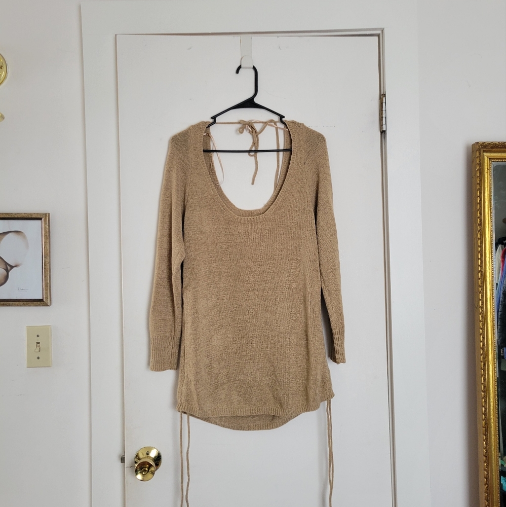 Cozy low back knit dress